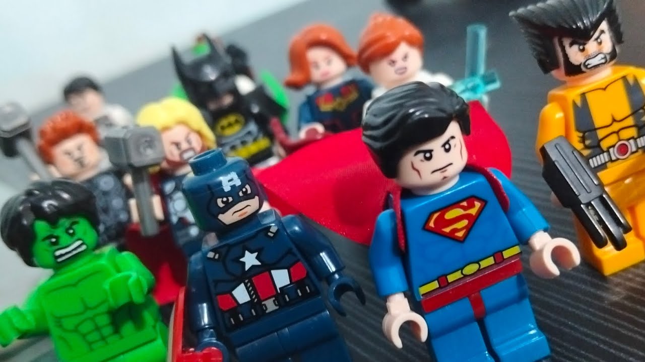 Review mainan Lego murah superhero Marvel || Hulk Thor captain America Wolverine Batman superman