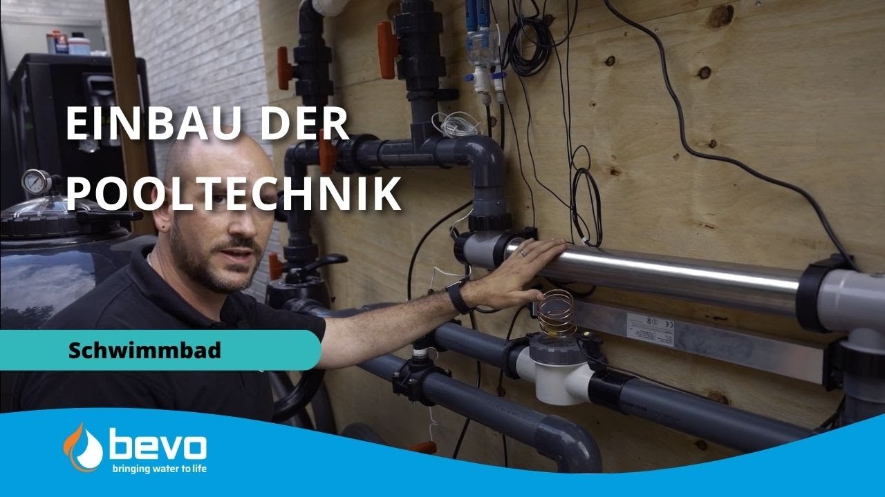 Einbau der Pooltechnik