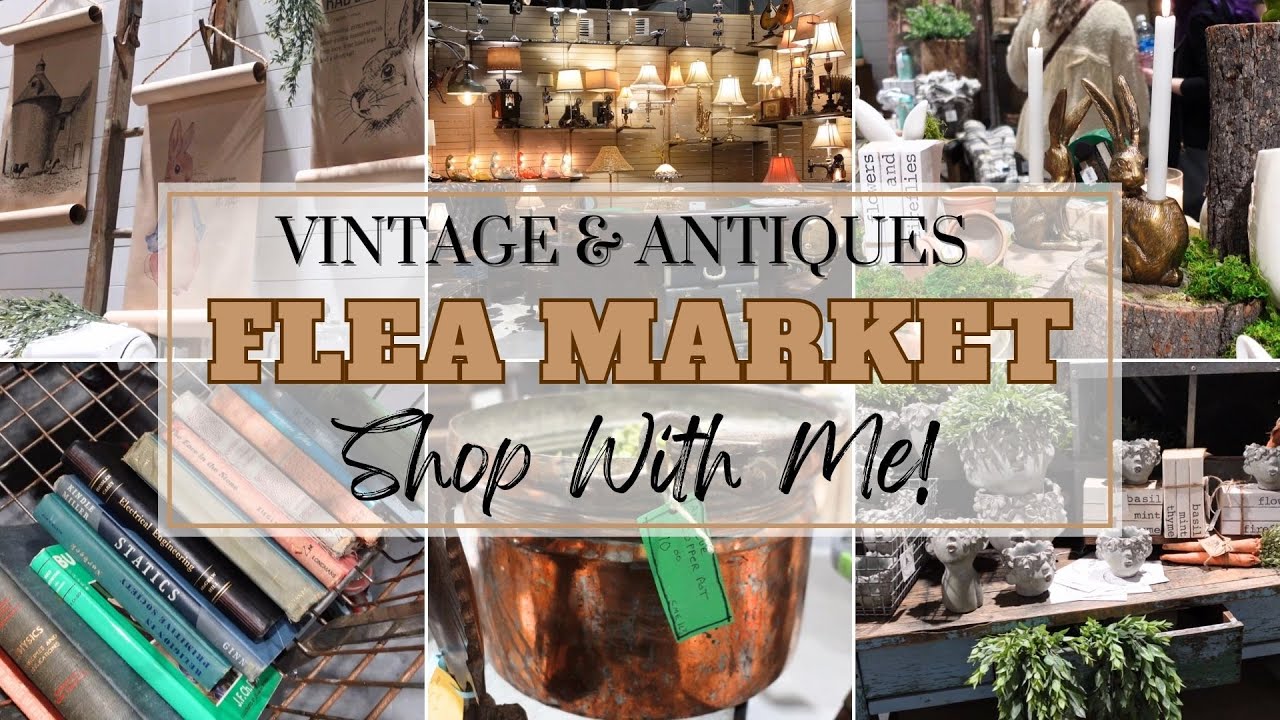 THE GREAT JUNK HUNT *FLEA MARKET* SHOP WITH ME! VINTAGE & ANTIQUES | COLLAB W/GRIDIRON & GRACE