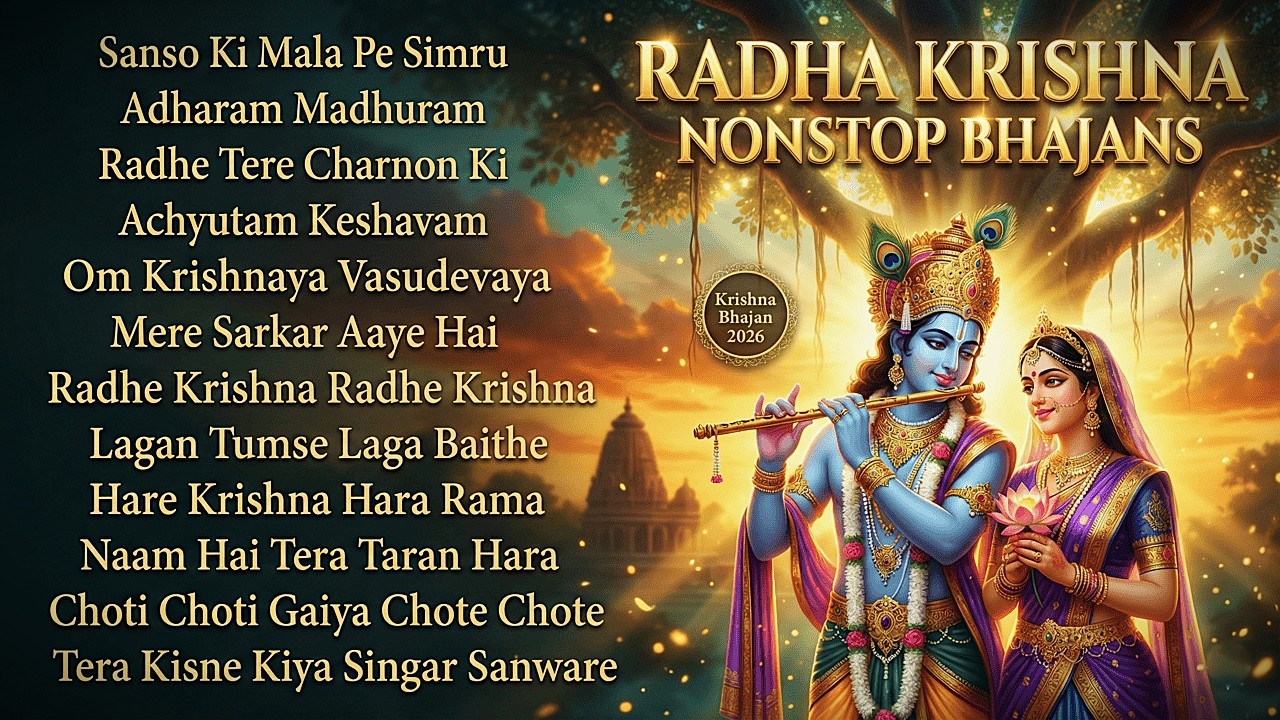 🔱 Radha Krishna Nonstop Bhajans | Peaceful Bhakti Songs for Meditation & Inner Peace 🙏