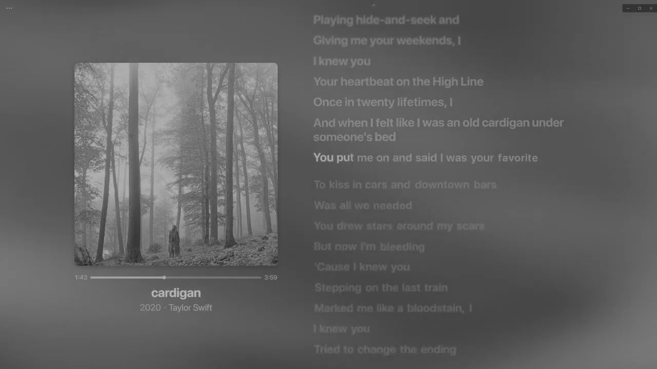 cardigan [Karaoke] - Taylor Swift