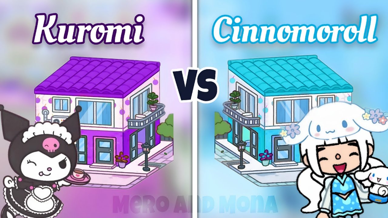 Aesthetic Neat Street Apartment 😍 KUROMI vs Cinnamoroll 😱 Toca Boca House Ideas | Toca Life World