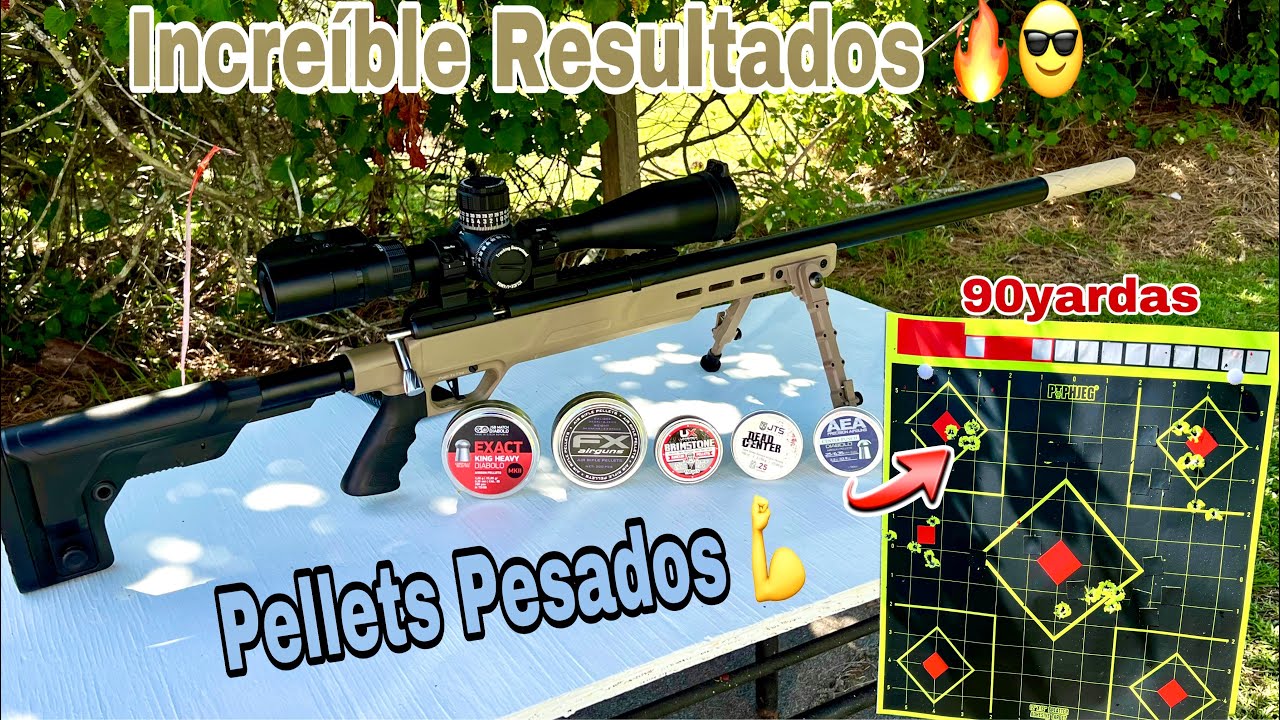 Barra 250Z .25 Y Pellets Pesados 34gr Increíble PCP 💪🔥 #pcpairrifle