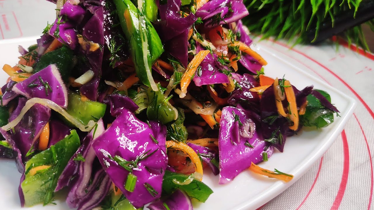 Салат на каждый день! Вкусный и полезный 🥗 Har kuni tayyorlasa boʻladigan foydali va mazali salat 🥗