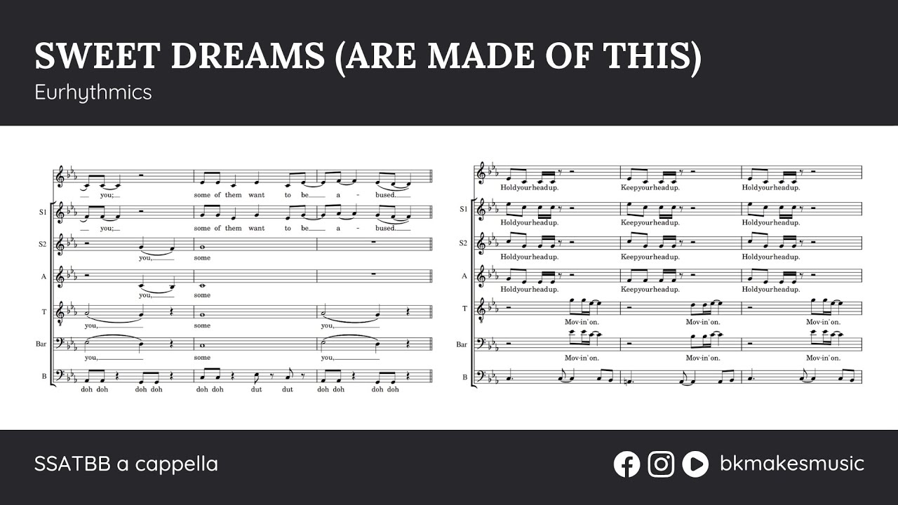 Sweet Dreams (Are Made of This) by Eurhythmics | SSATBB a cappella (arr. BK Riha)