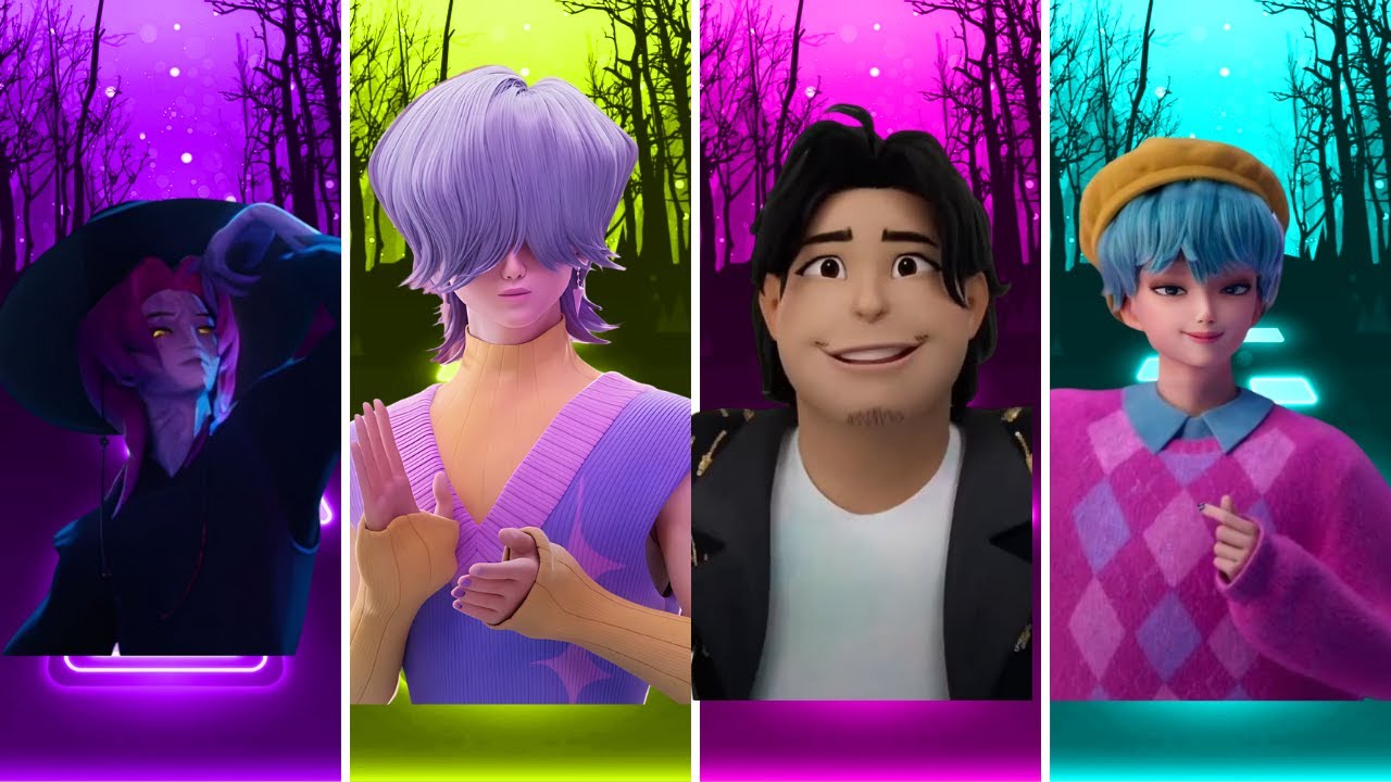 🎶 Romance 🆚 Mystery 🆚 Bobby 🆚 Baby | Kpop Demon hunters Tiles Hop EDM Rush