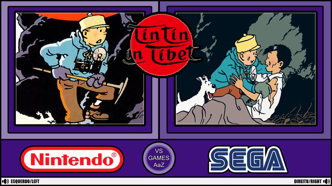 Tintin in Tibet(Super Nintendo VS Sega Genesis)side by side comparison