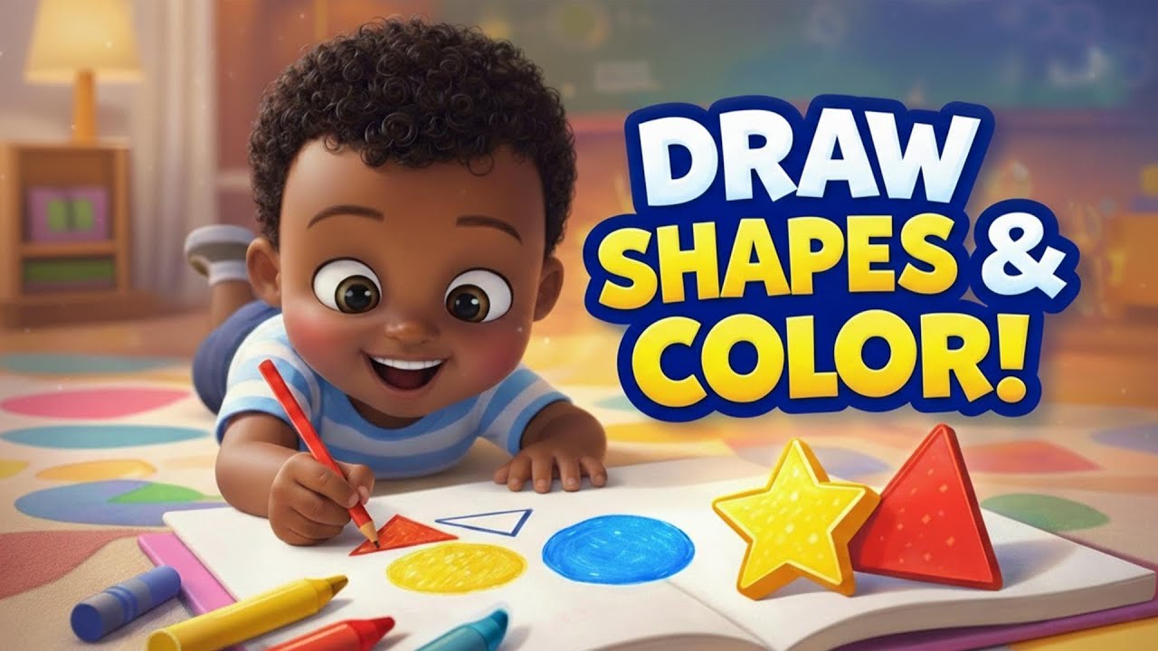 Kids Learn Shapes & Colors 🎨 | Easy Drawing Fun
