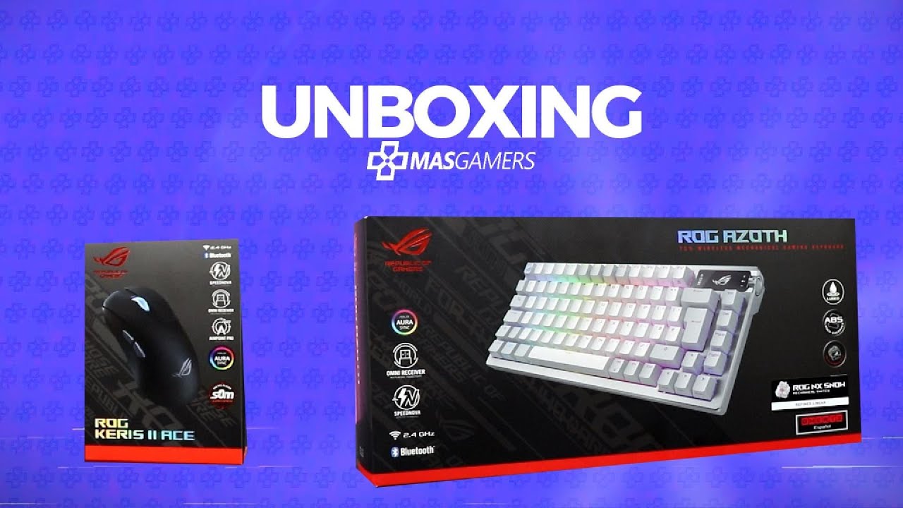 UNBOXING MOUSE ROG KERIS II ACE  +  ROG AZOTH WHITE