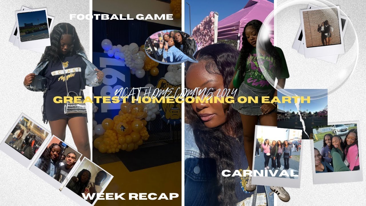 GHOE VLOG 2024 | NCAT HOMECOMING | carnival, football game, tailgates & more! 💙💛