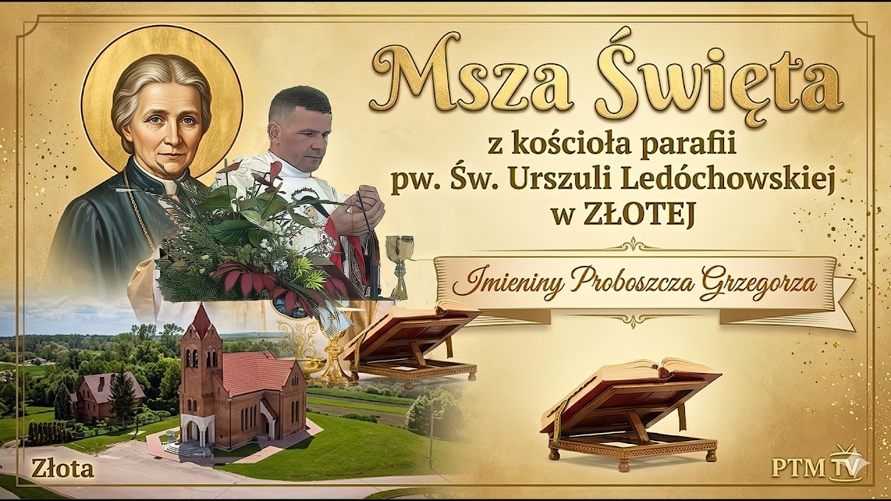 Msza Św  z kościoła w Złotej