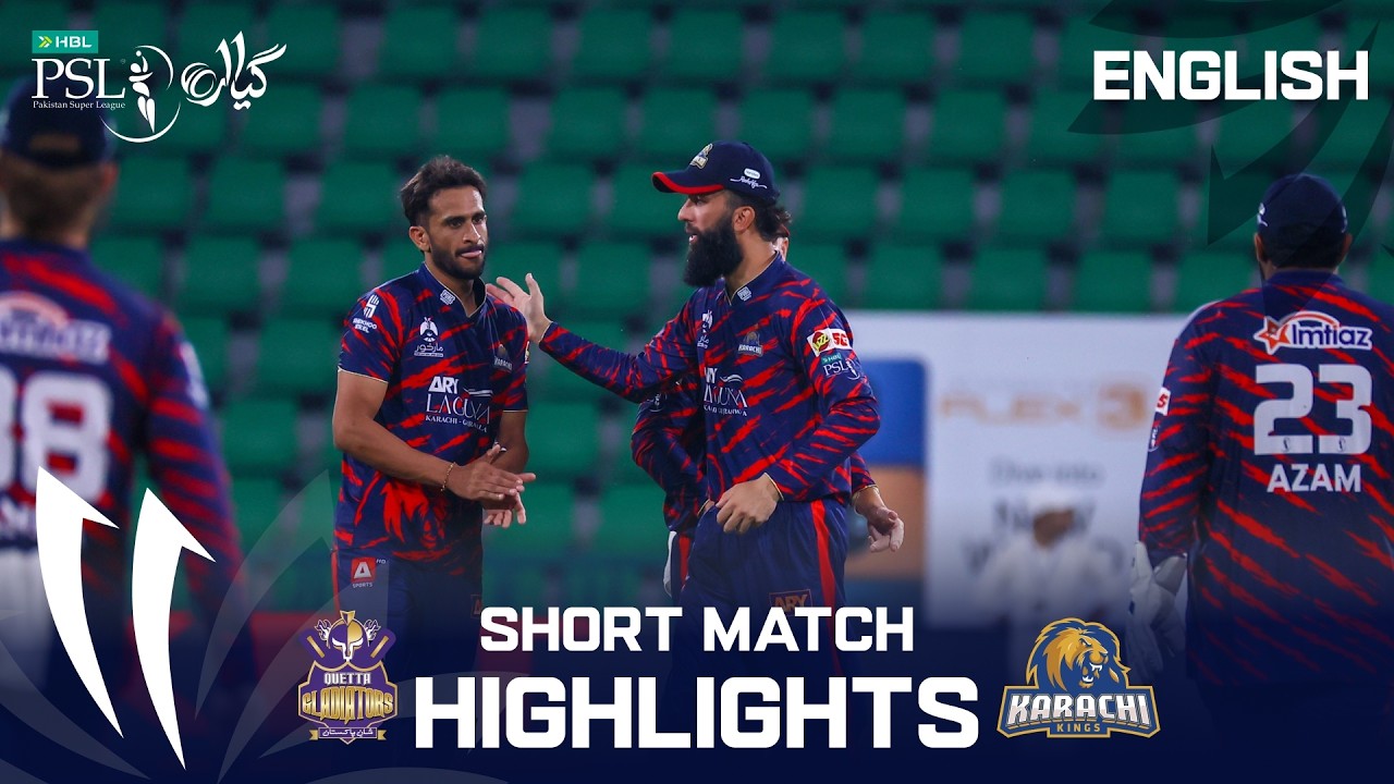 Short Highlights | Quetta Gladiators vs Karachi Kings | English | Match 2 | HBL PSL 11 | MZB1K