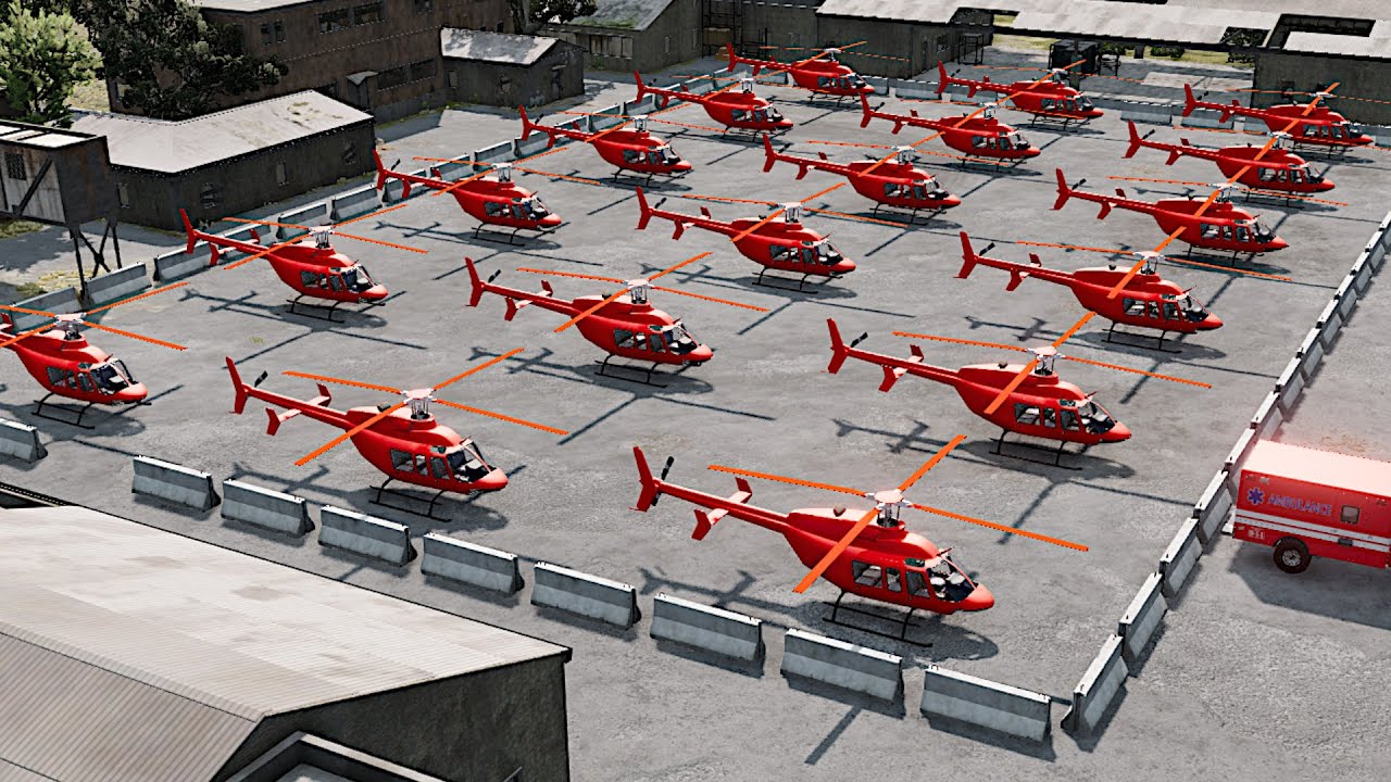 18 helicopters taking off at the same time is not a good idea