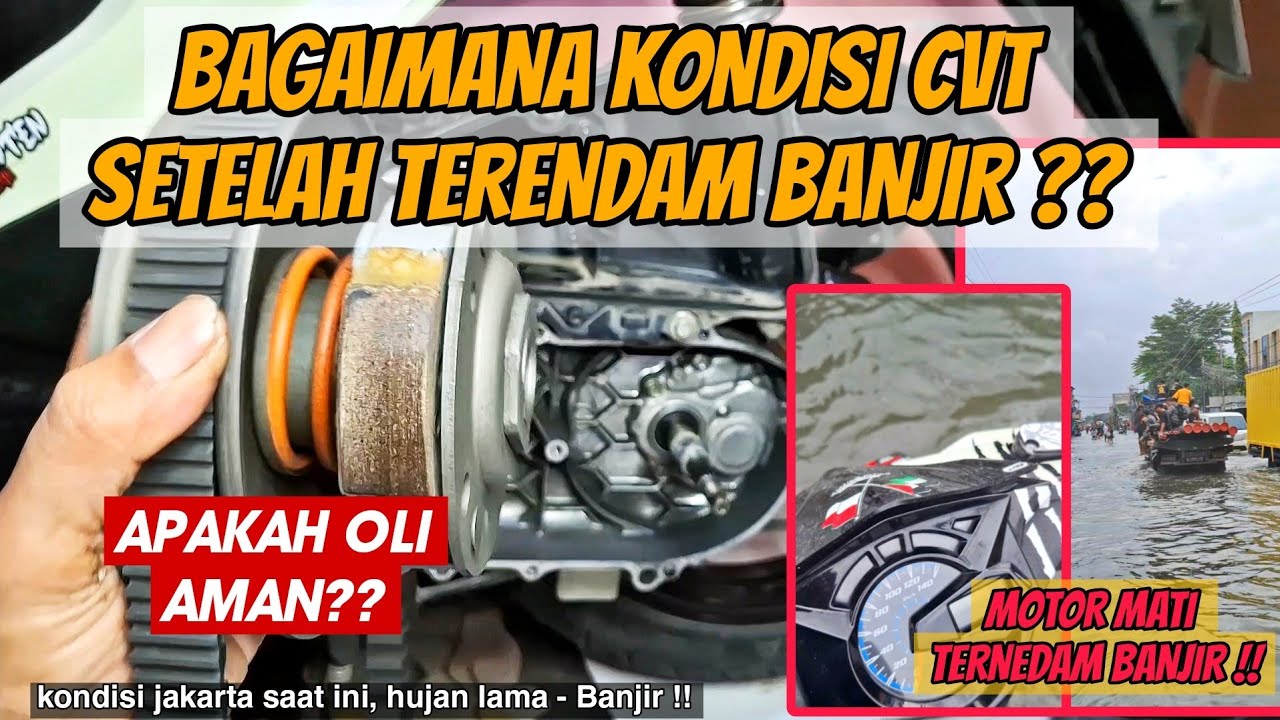 BONGKAR MOTOR SETELAH MATI TERENDAM BANJIR DI JAKARTA 