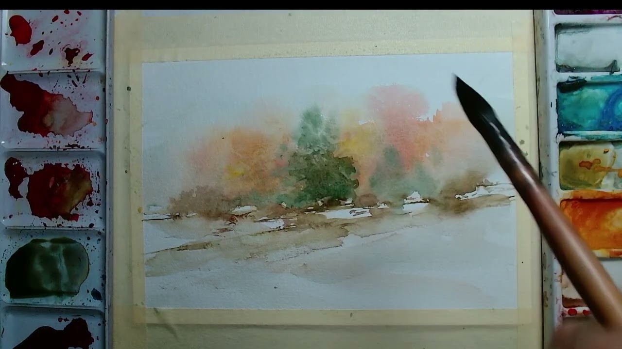 Watercolor Trees Made Easy | Landscape Painting for Beginners!