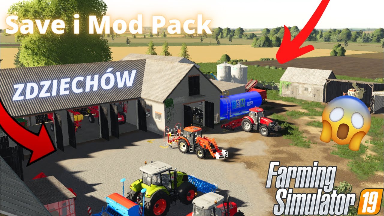 😱SAVE + MODPACK ★ Zdzichów ★ DOWNLOAD ★ 🔥Fs19🔥Special na 400 Subów🔥
