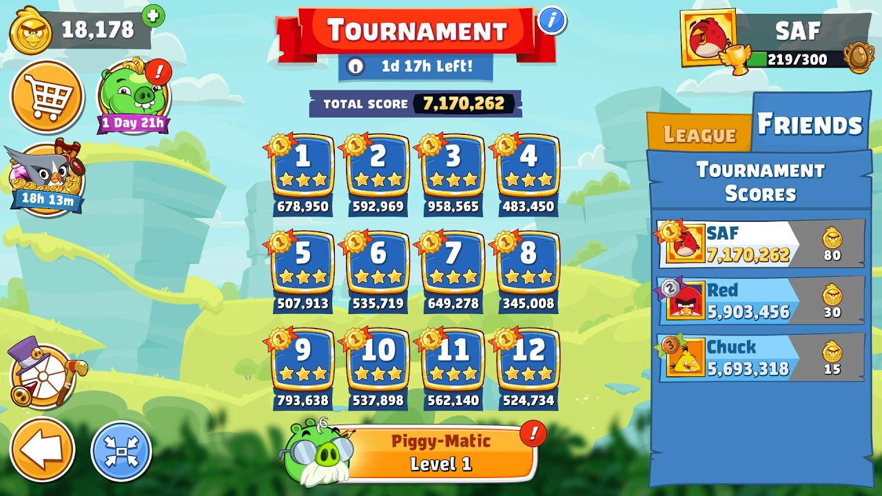 Angry Birds Friends. Tournament (12.09.2026). All levels 3 stars. Passage from Sergey Fetisov