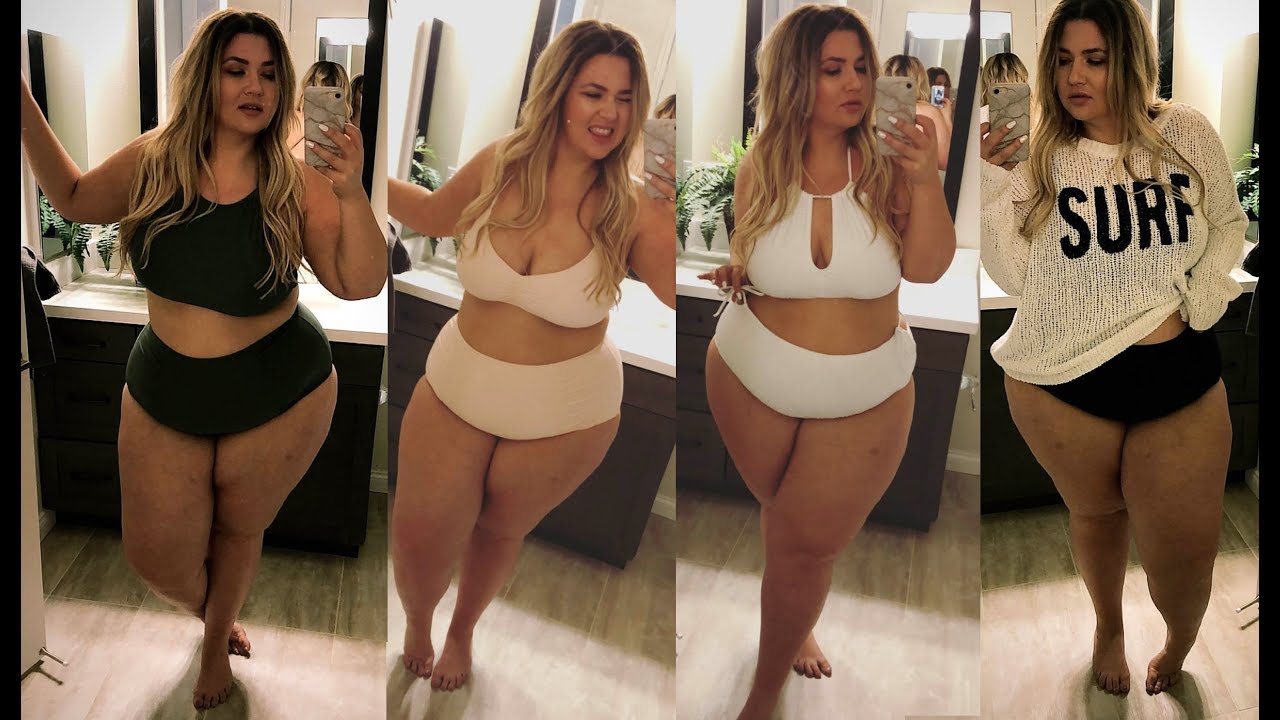 PLUS SIZE FASHION BIKINI SWIMSUIT TRY ON HAUL | I'm shocked this fit! AERIE | Sometimes Glam