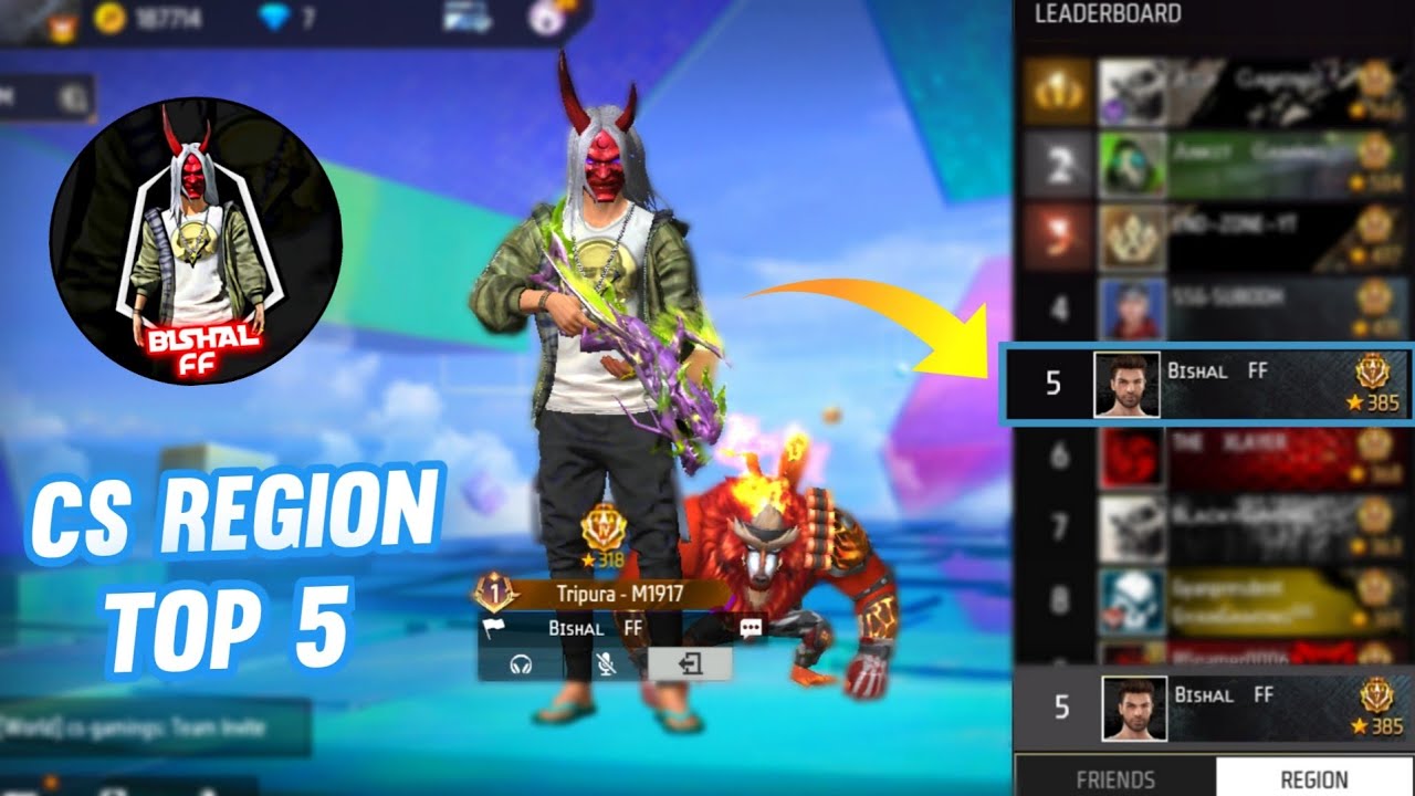 REAL CS REGION TOP 1 🔥 ONE  AND ONLY BISHAL FF 😎