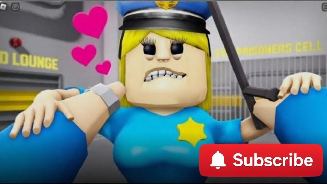 [POLICE GIRL!] BARRY 2 PLAYER ESCAPE PRISON V2!Reyal Games Roblox gampley  #roblox #robloxedit 