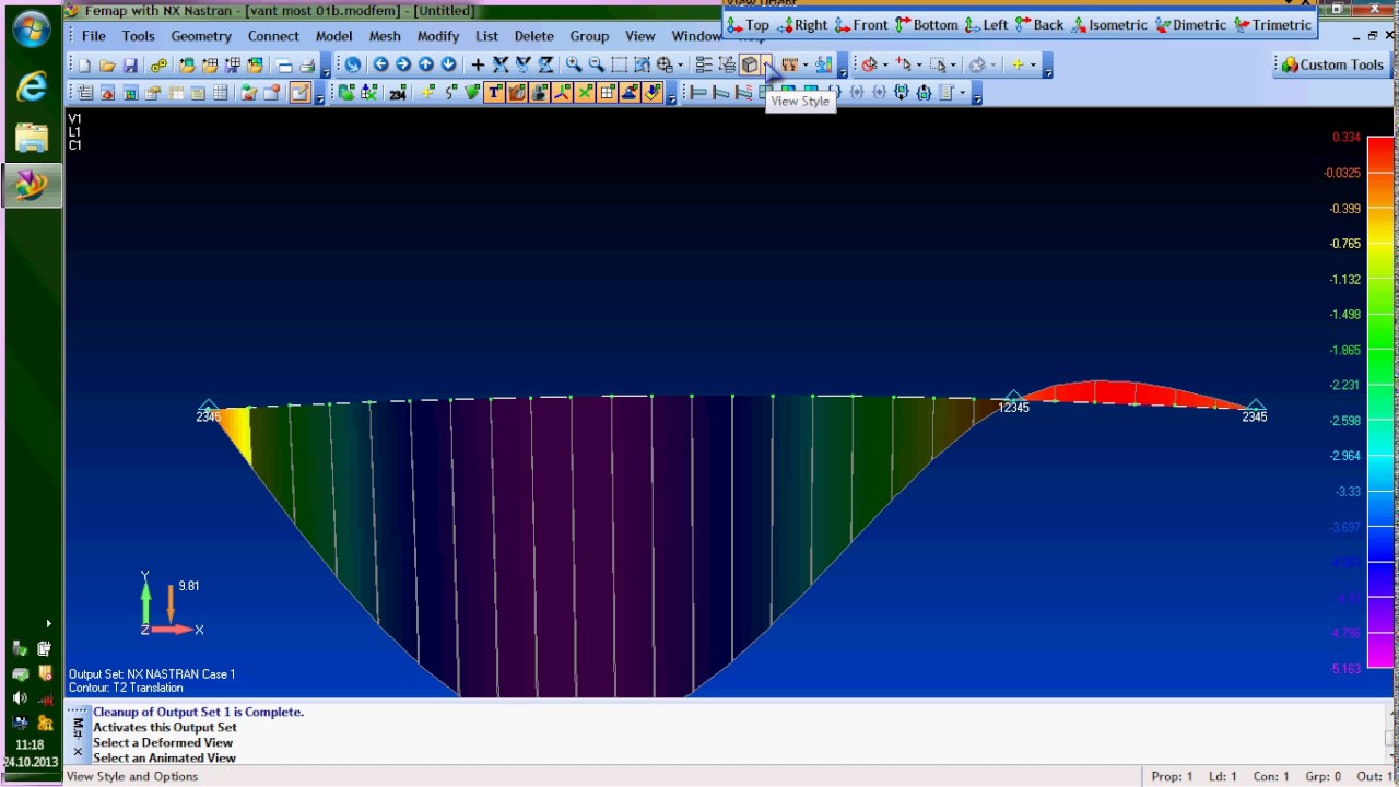 FEMAP WITH NASTRAN Моделирование балки жесткости