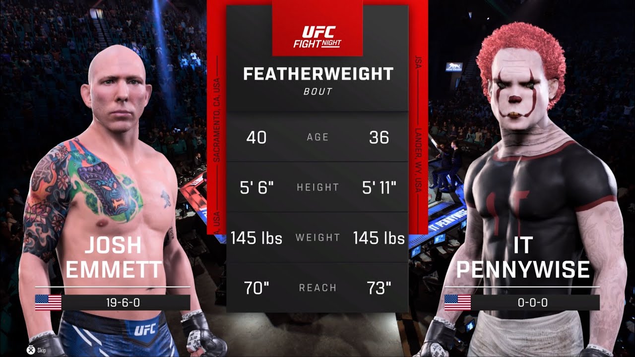 Пеннивайз против Джоша Эмметта — EA Sports UFC 5 — Эпический бой