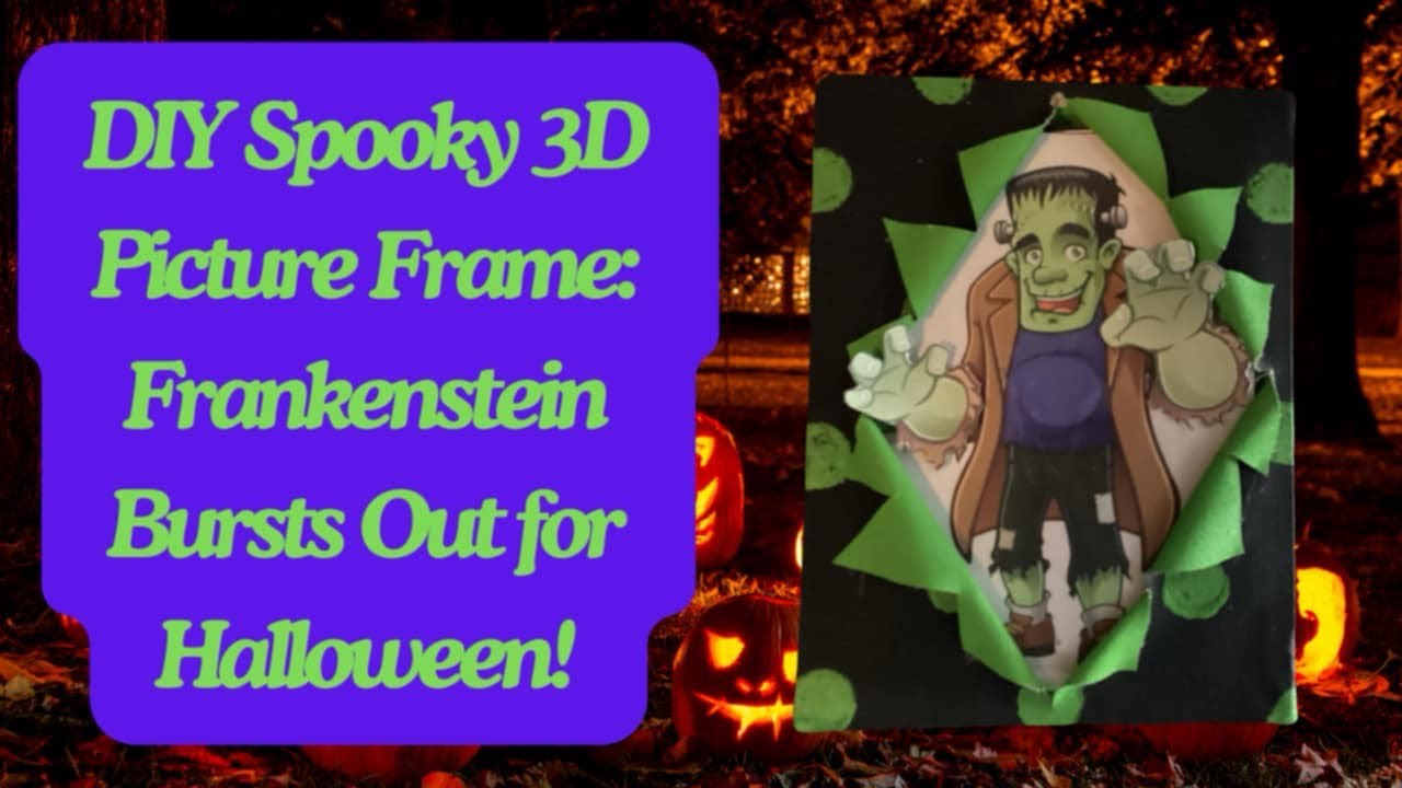 DIY Spooky 3D Picture Frame: Frankenstein Bursts Out for Halloween!