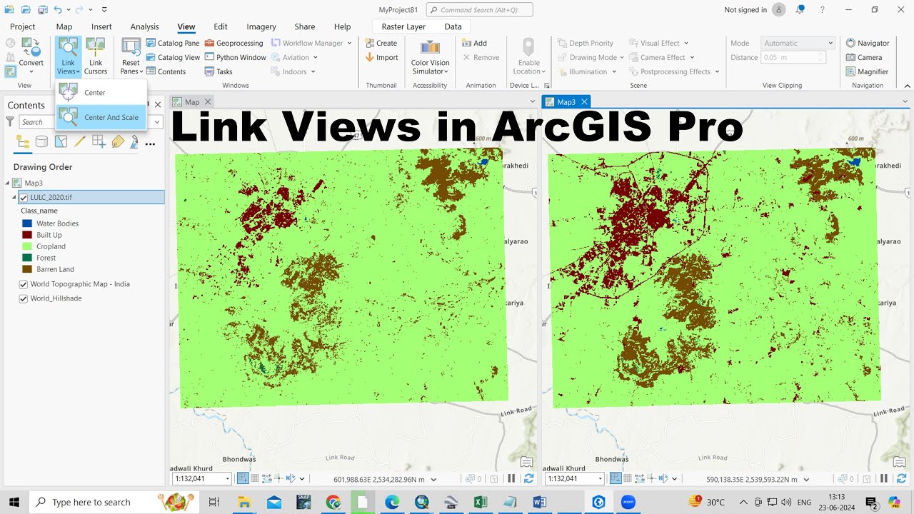 Link Views in ArcGIS Pro || Synchronize maps and scenes to work together