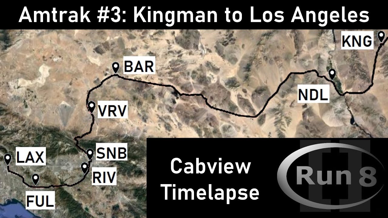 Run 8 Train Simulator: Kingman to Los Angeles Timelapse (Cab View)