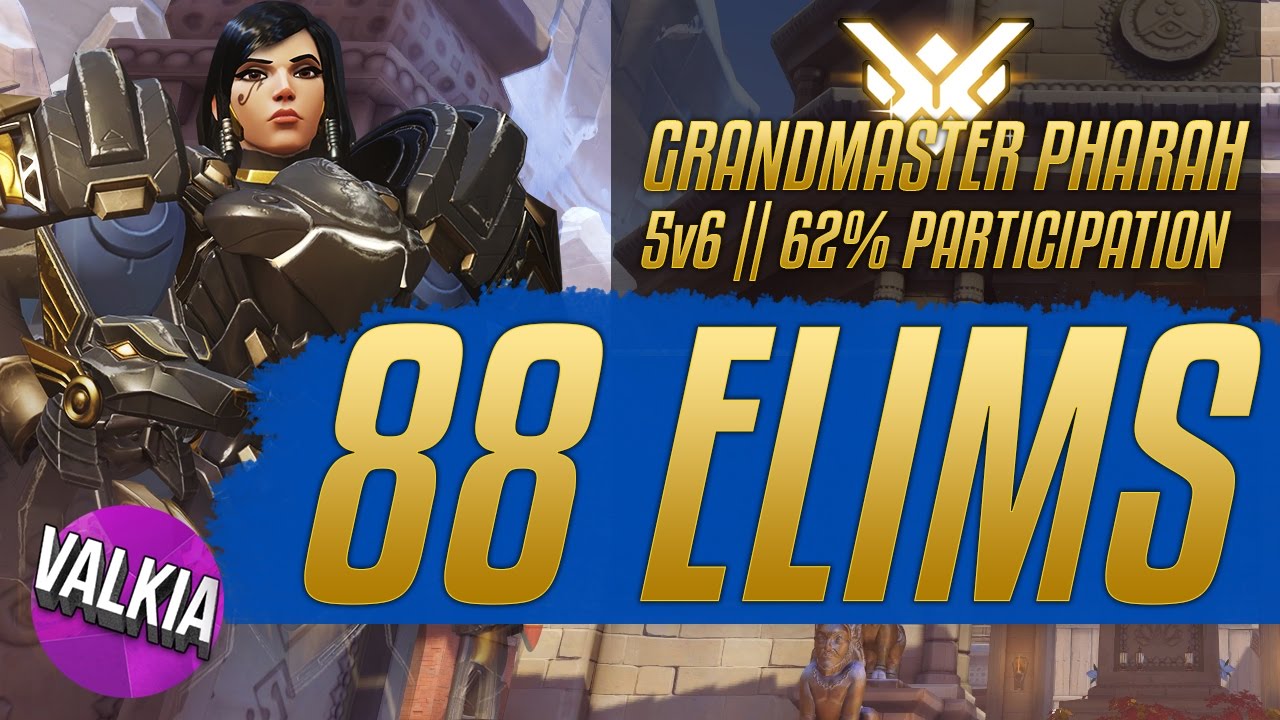 Grandmaster Pharah S4 #3: 88 Eliminations • 62% Participation • 5v6 || Valkia ft. Stylosa