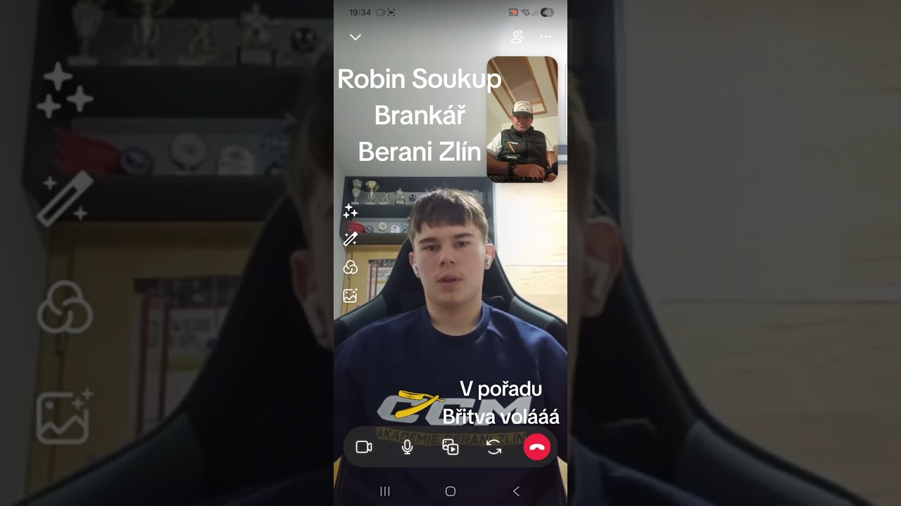Robin Soukup Brankář Berani Zlín 