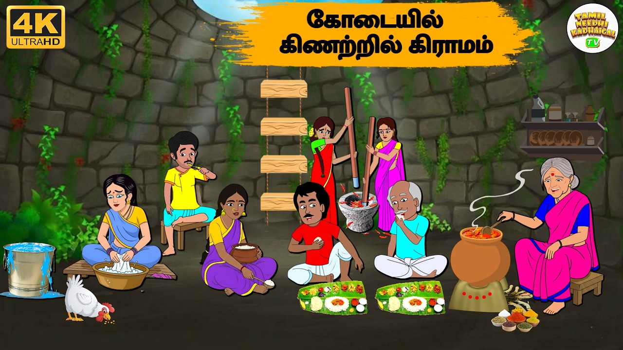 Stories In Tamil - கோடையில் கிணற்றில் கிராமம் - Tamil Moral Stories- Needhi Kadhaigal