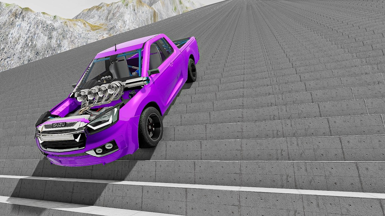 ซิ่งรถลงทางบันได(โครตชัน) จะเกิดอะไรขึ้น? BeamNG.drive