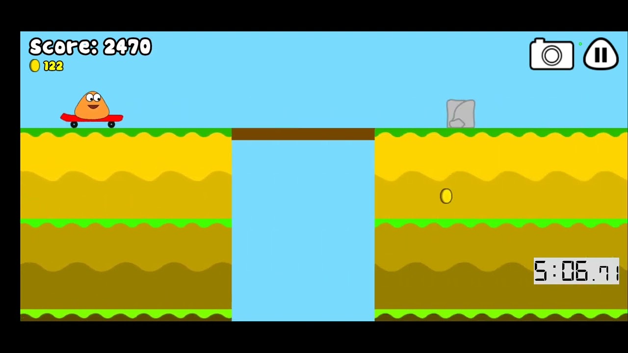 Pou Speedrun: Cliff Dash Survive New World Record (8:41)