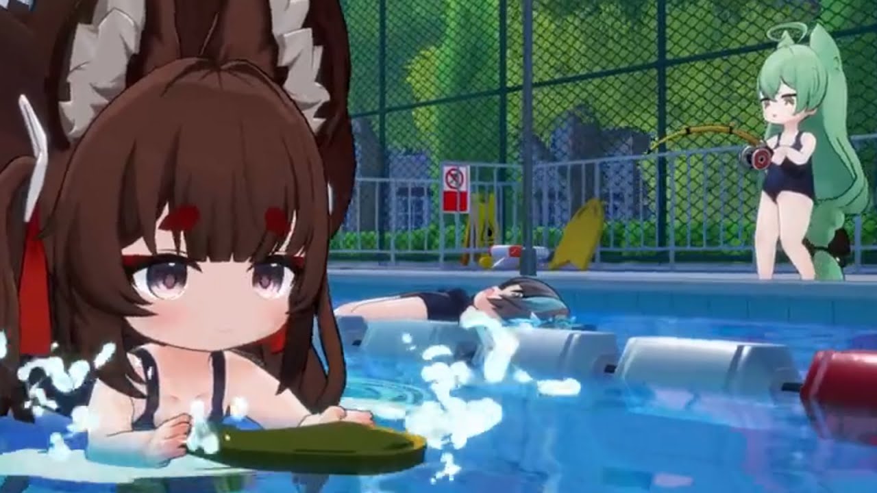 Amagi-chan learning to swim? You'll melt from cuteness watching her~ Azur Lane