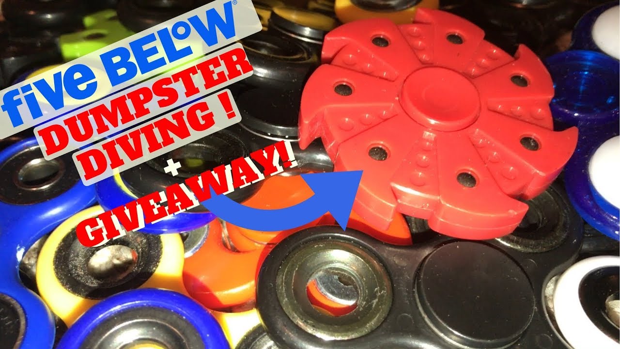 JACKPOT! In Five Below Dumpster ! Fidget Spinners + Giveaway -Dumpster Dive Night #48