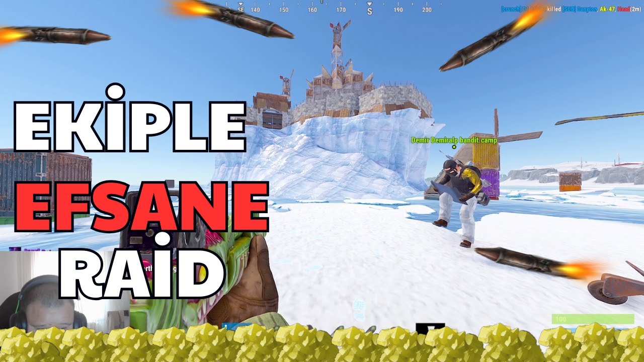 Rust Türkçe - 5X Ekiple Efsane Raid Attık: Mükemmel Loot!