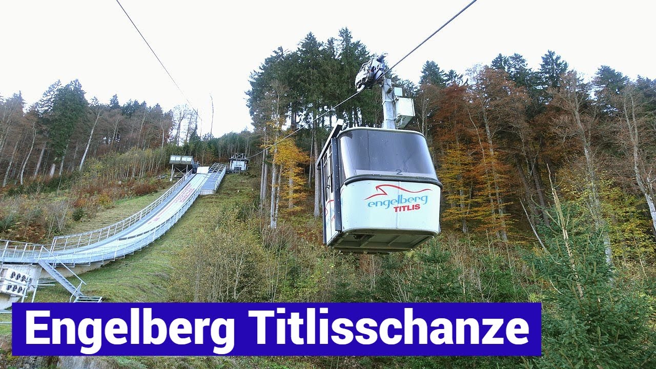 Von der Titlisschanze kann man auch mit der Seilbahn runter