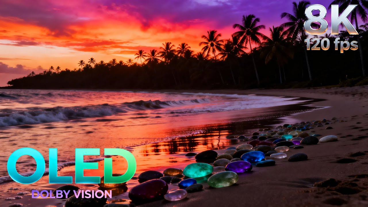 Golden Sunset Beach Scenery | 16K HDR 240fps Dolby Vision