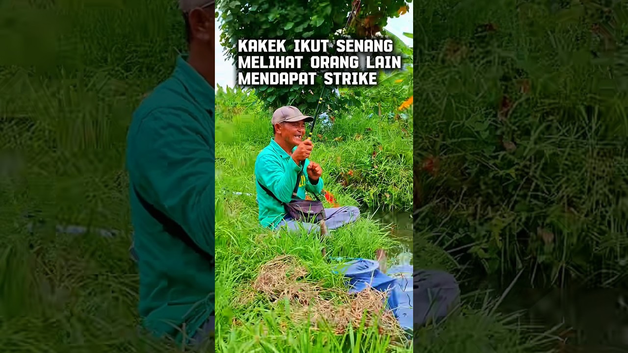 Senyum si kakek membawa berkah #mancing #fishing #mancingceria