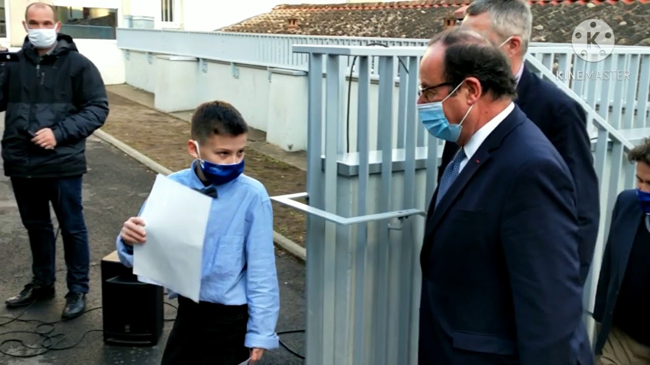 Guîtres : François Hollande en visite au collège