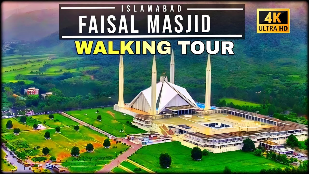 Faisal Masjid Walking Tour 4K | Exploring the Iconic Faisal Mosque in Islamabad, Pakistan