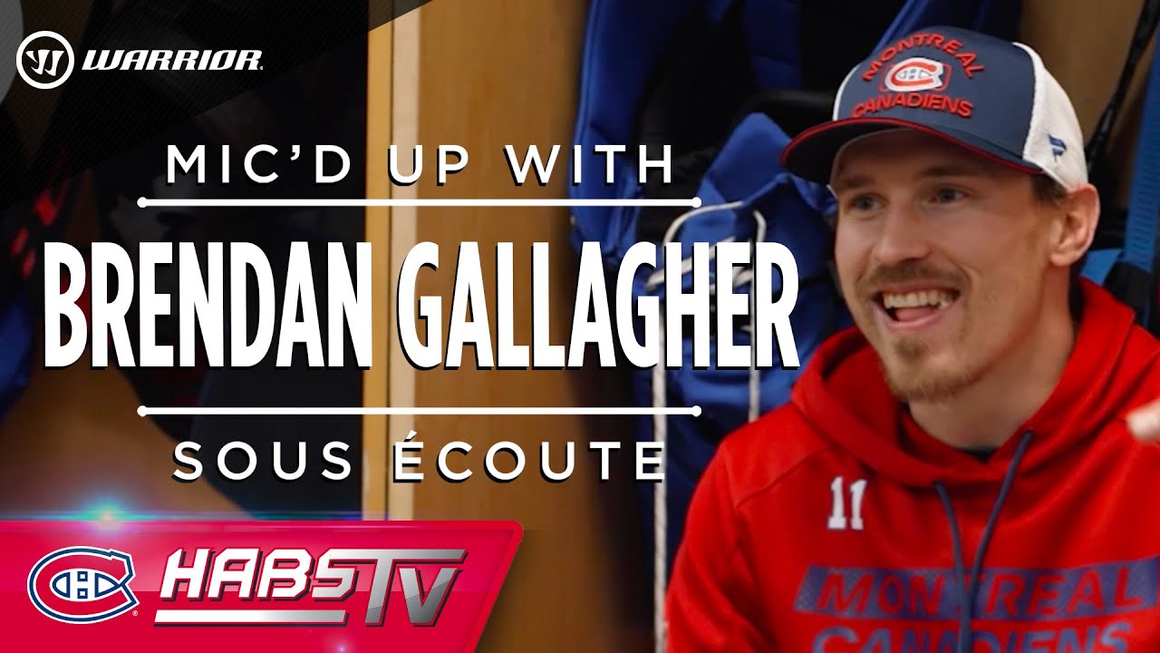 Brendan Gallagher mic'd up at practice in Newark