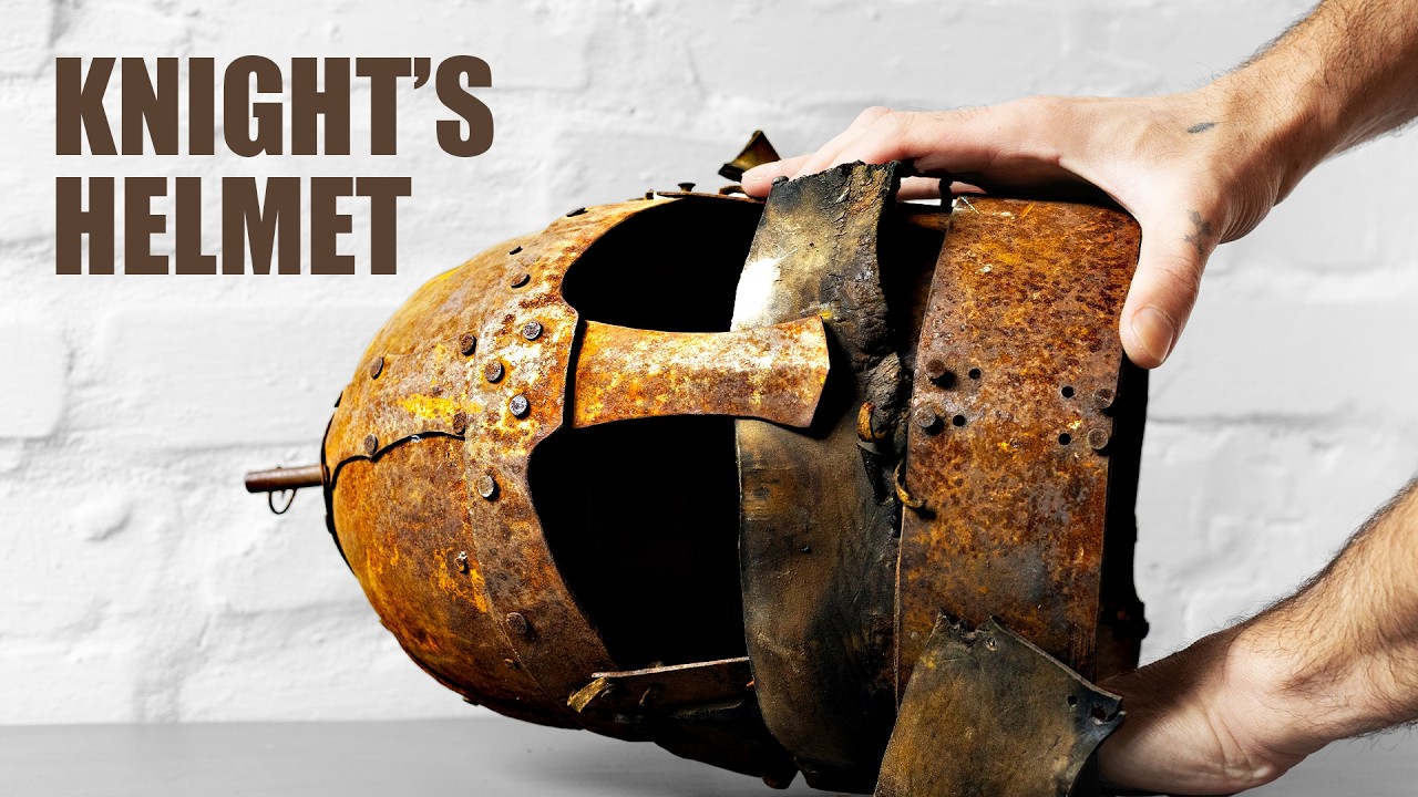 Medieval Knight Helmet Restoration | From Ruined to Legendary | ASMR Video
