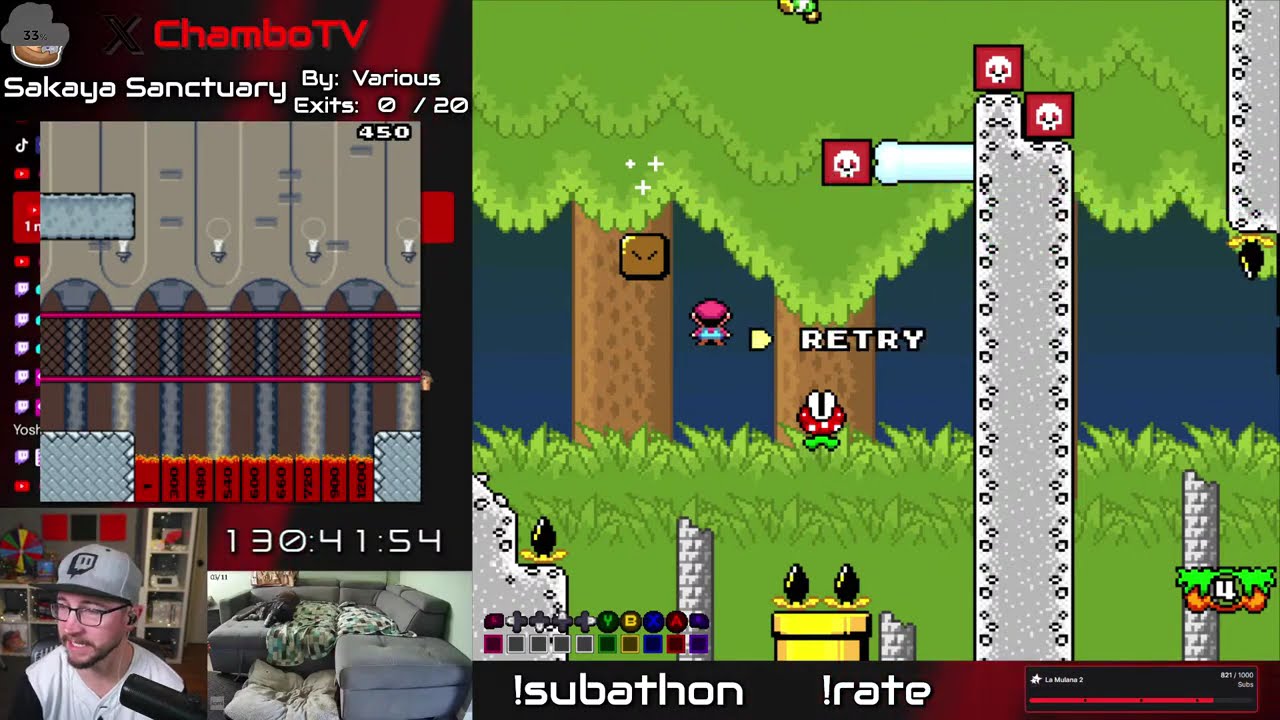SUBATHON DAY 2 || NEW Mario Kaizo || 10K Sub Goal