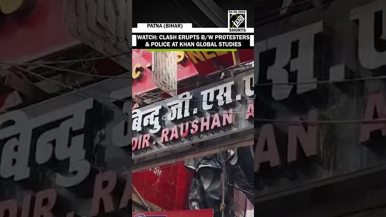 Watch: Clash erupts between protesters and police at Khan Global Studies after FIR against Khan Sir
