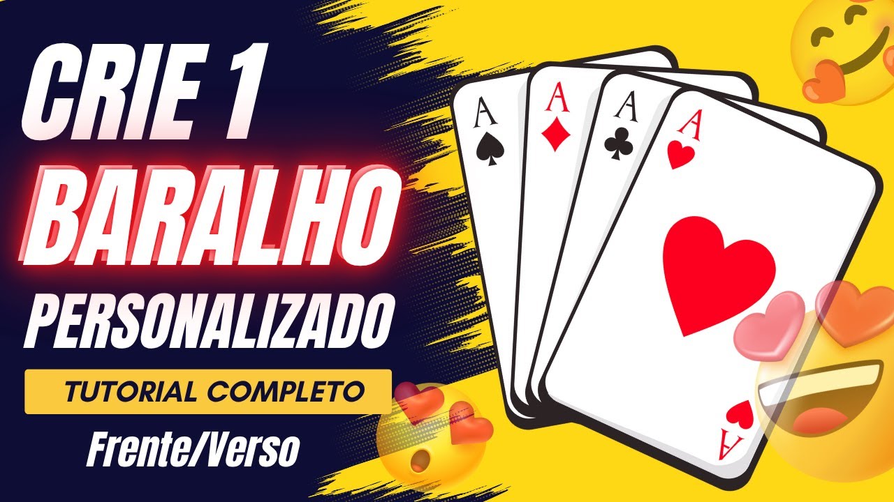 CRIE um BARALHO PERSONALIZADO no CANVA: TUTORIAL (Frente/Verso)