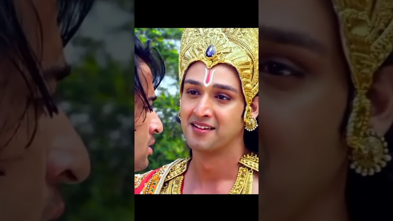 Arjun & Shrikrishna 🧡😍 hum kya kare ,,'bhago😅Ranchod Das shrikrishna 🚩#arjun #mahabhrat#shrikrishna