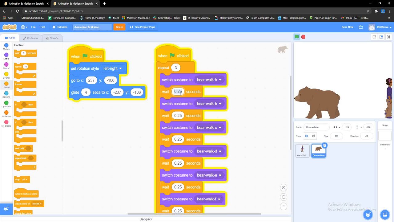Scratch - Animation & Motion (LOOPS)
