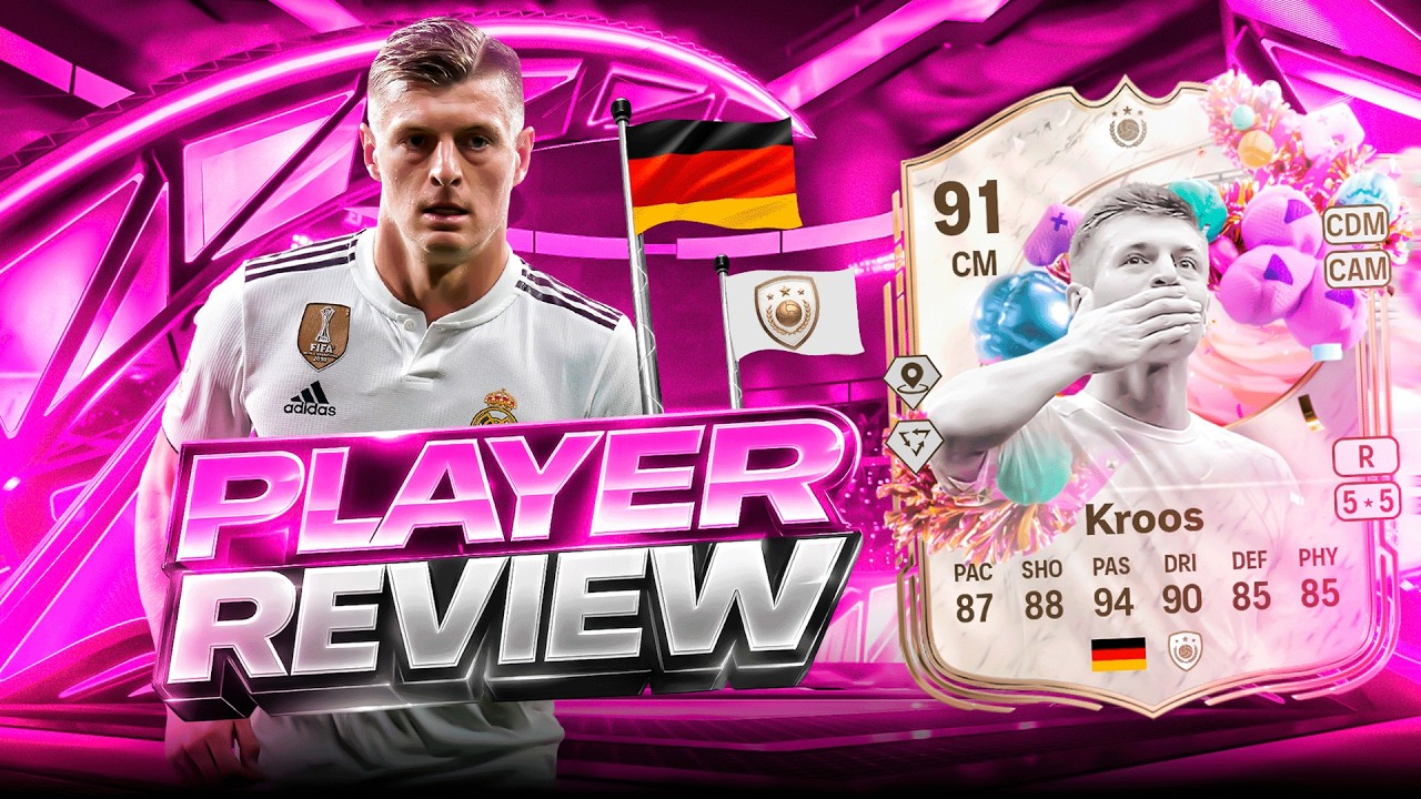 Обзор игрока Kroos, получившего 91-й номер в честь дня рождения в FUT, в EA FC 26 Ultimate Team.